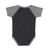 4430 Rabbit Skins Infant Baseball Fine Jersey Bodysuit Vintage Smoke/ Granite Heather