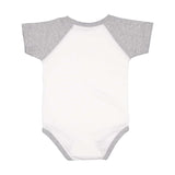 4430 Rabbit Skins Infant Baseball Fine Jersey Bodysuit White/ Vintage Heather