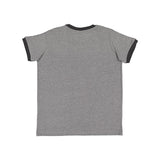 6132 LAT Youth Retro Ringer Fine Jersey Tee Granite Heather/ Vintage Smoke