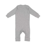 4412 Rabbit Skins Infant Long Legged Baby Rib Bodysuit Heather