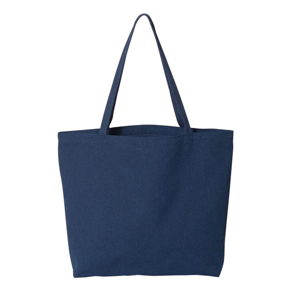 8507 Liberty Bags Pigment-Dyed Premium Canvas Tote Washed Navy