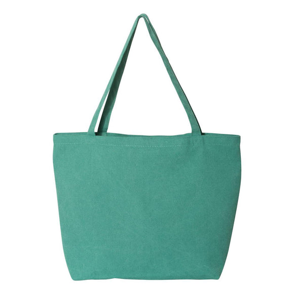 8507 Liberty Bags Pigment-Dyed Premium Canvas Tote Seafoam Green