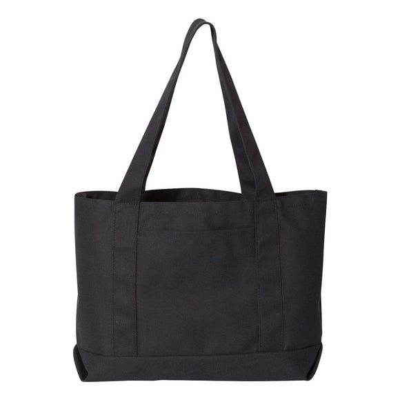 8870 Liberty Bags Pigment-Dyed Premium Canvas Tote Washed Black