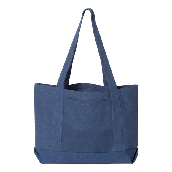 8870 Liberty Bags Pigment-Dyed Premium Canvas Tote Washed Navy