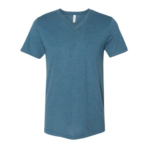 3415 BELLA + CANVAS Triblend V-Neck Short Sleeve Tee Steel Blue Triblend