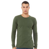 3501 BELLA + CANVAS Unisex Jersey Long Sleeve Tee Military Green