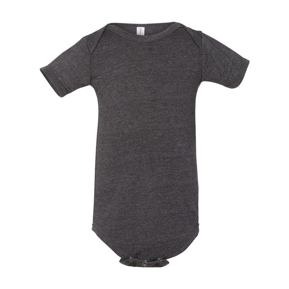 100B BELLA + CANVAS Infant Jersey One Piece Dark Grey Heather