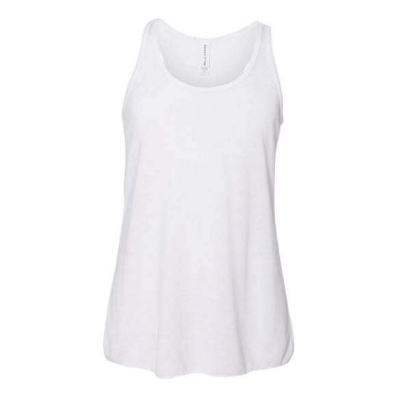 8800Y BELLA + CANVAS Youth Flowy Racerback Tank White