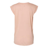 8804 BELLA + CANVAS Women’s Flowy Rolled Cuffs Muscle Tee Peach