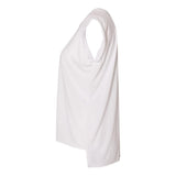 8804 BELLA + CANVAS Women’s Flowy Rolled Cuffs Muscle Tee White