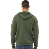 3739 BELLA + CANVAS Sponge Fleece Full-Zip Hoodie Military Green