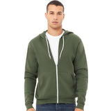 3739 BELLA + CANVAS Sponge Fleece Full-Zip Hoodie Military Green