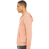 3739 BELLA + CANVAS Sponge Fleece Full-Zip Hoodie Peach