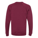 3901 BELLA + CANVAS Sponge Fleece Raglan Crewneck Sweatshirt Maroon