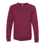 3901 BELLA + CANVAS Sponge Fleece Raglan Crewneck Sweatshirt Maroon