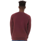 3901 BELLA + CANVAS Sponge Fleece Raglan Crewneck Sweatshirt Maroon