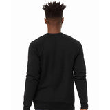 3901 BELLA + CANVAS Sponge Fleece Raglan Crewneck Sweatshirt Black Heather