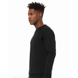 3901 BELLA + CANVAS Sponge Fleece Raglan Crewneck Sweatshirt Black Heather