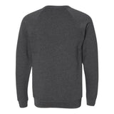 3901 BELLA + CANVAS Sponge Fleece Raglan Crewneck Sweatshirt Dark Grey Heather