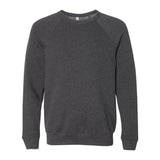 3901 BELLA + CANVAS Sponge Fleece Raglan Crewneck Sweatshirt Dark Grey Heather