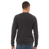 3901 BELLA + CANVAS Sponge Fleece Raglan Crewneck Sweatshirt Dark Grey Heather