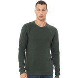 3901 BELLA + CANVAS Sponge Fleece Raglan Crewneck Sweatshirt Heather Forest