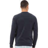 3901 BELLA + CANVAS Sponge Fleece Raglan Crewneck Sweatshirt Heather Navy