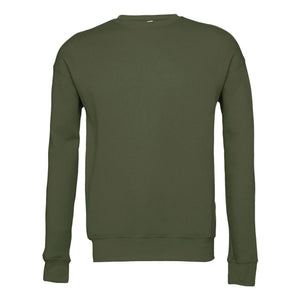 3945 BELLA + CANVAS Sponge Fleece Drop Shoulder Crewneck Sweatshirt Military Green