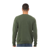 3945 BELLA + CANVAS Sponge Fleece Drop Shoulder Crewneck Sweatshirt Military Green