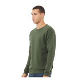 3945 BELLA + CANVAS Sponge Fleece Drop Shoulder Crewneck Sweatshirt Military Green