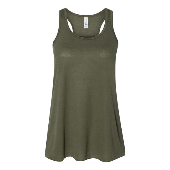 8800 BELLA + CANVAS Women's Flowy Racerback Tank Military Green