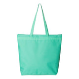 8802 Liberty Bags Recycled Zipper Tote Florida Teal