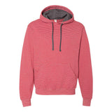 SF77R Fruit of the Loom Sofspun® Microstripe Hooded Sweatshirt Fire Brick Stripe