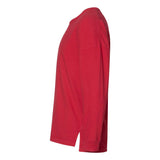 6054 Comfort Colors Garment-Dyed Drop-Shoulder Long Sleeve T-Shirt Red