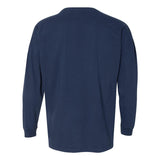 6054 Comfort Colors Garment-Dyed Drop-Shoulder Long Sleeve T-Shirt True Navy