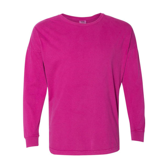 6054 Comfort Colors Garment-Dyed Drop-Shoulder Long Sleeve T-Shirt Boysenberry