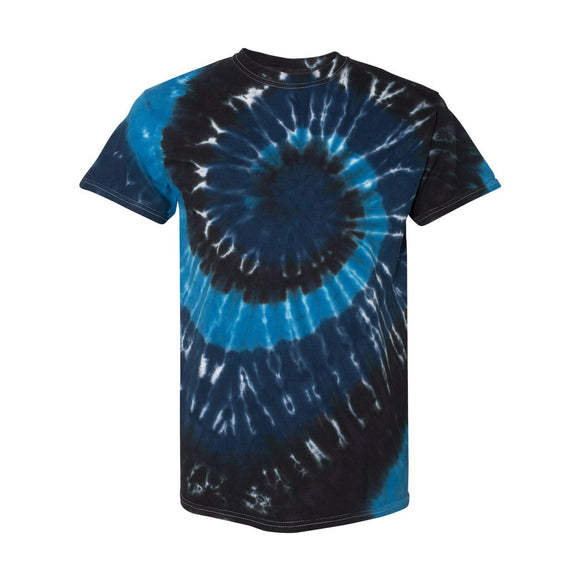 200MS Dyenomite Multi-Color Spiral Tie-Dyed T-Shirt Deep Sea