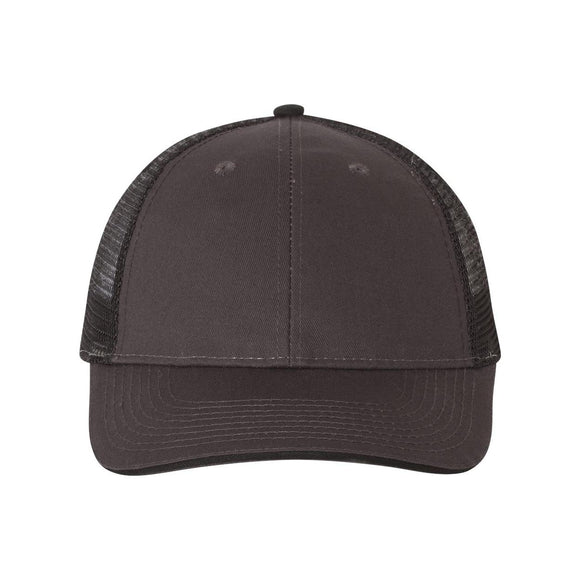 S102 Valucap Sandwich Trucker Cap Charcoal/ Black