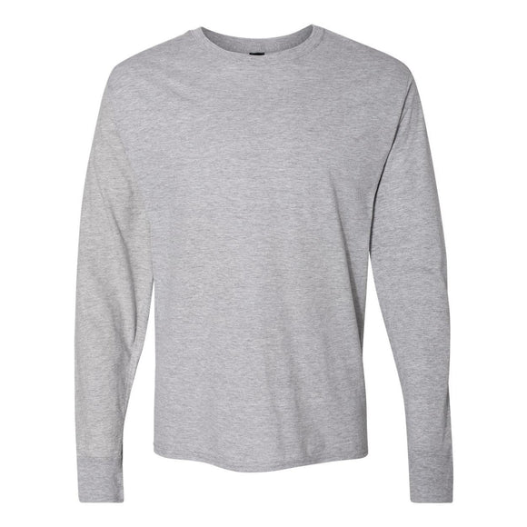 42L0 Hanes X-Temp® Long Sleeve T-Shirt Light Steel