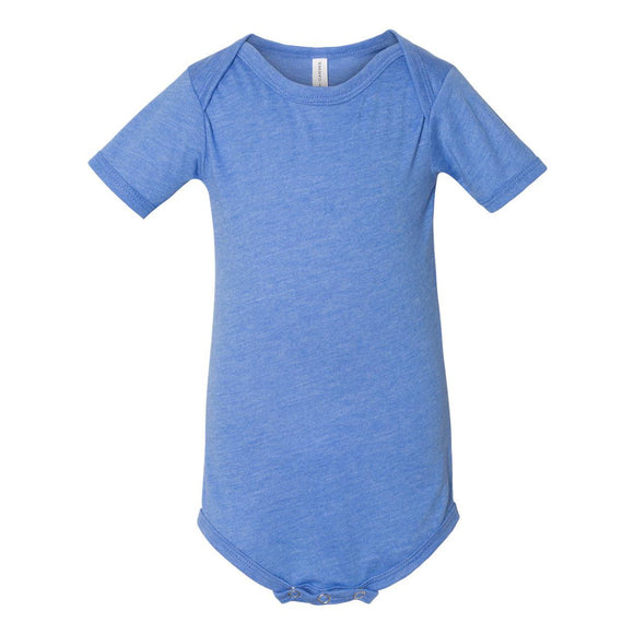 100B BELLA + CANVAS Infant Jersey One Piece Heather Columbia Blue