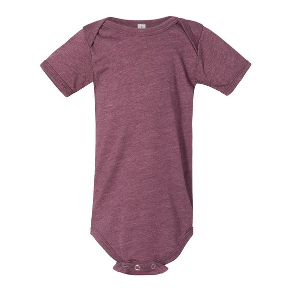 100B BELLA + CANVAS Infant Jersey One Piece Heather Maroon