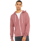 3739 BELLA + CANVAS Sponge Fleece Full-Zip Hoodie Mauve