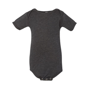 134B BELLA + CANVAS Infant Triblend Short Sleeve One Piece Charcoal Black Triblend