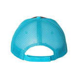 S102 Valucap Sandwich Trucker Cap Charcoal/ Neon Blue