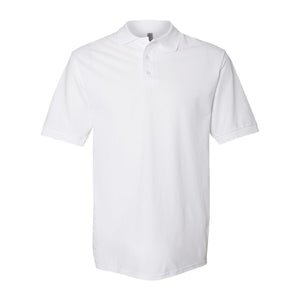 443M JERZEES 100% Ringspun Cotton Piqué Polo White