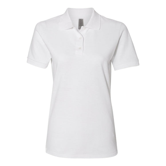 443W JERZEES Women's 100% Ringspun Cotton Piqué Polo White