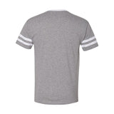 602MR JERZEES Triblend Varsity Ringer T-Shirt Oxford/ White