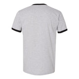 3604 Next Level Unisex Cotton Ringer T-Shirt Heather Grey/ Black