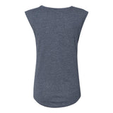 5040 Next Level Women's Festival Sleeveless Deep V-Neck T-Shirt Antique Denim