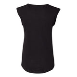 5040 Next Level Women's Festival Sleeveless Deep V-Neck T-Shirt Black